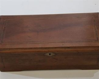 133 - Wood Jewelry Box 6 x 17 x 8