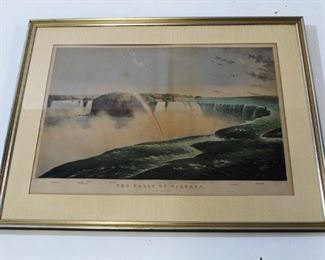 181 - Vintage Niagara Falls Framed Print 37 x 28