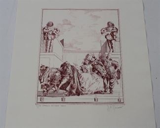 211 - Signed & Numbered "Commedia Dell'Arte" Print #77/150 19 1/2 x 25 3/4