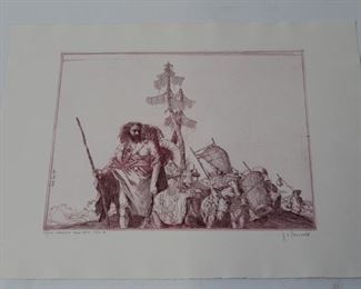 229 - Signed & Numbered "Commedia Dell'Arte" Print #77/150 19 1/2 x 25 3/4