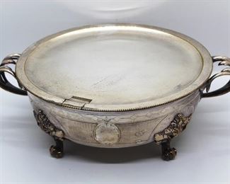 242 - Silver Plated Covered Dish 12 x 9 3/4