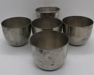 293 - Lot of 5 Pewter Cups (5pcs) 2 1/2" tall