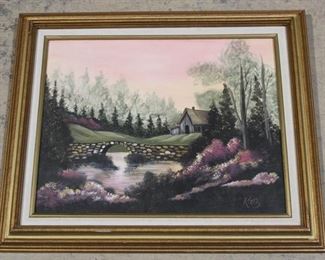 357 - Oil on Canvas Painting Signed 18 1/2 x 23