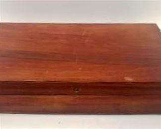 376 - Wood Silverware Box 17 x 12 x 4