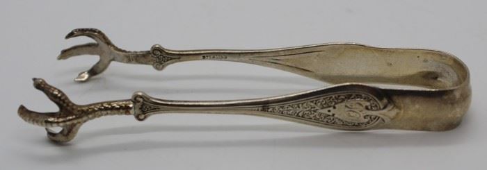 379 - Sterling Silver Tongs 5" long