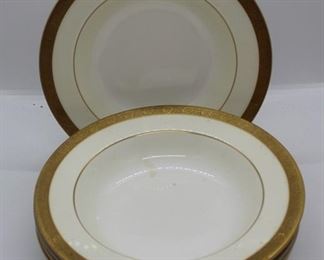 388 - Set of 5 Tiffany & Co. Gold Trim Bowls (5pcs) 8" round