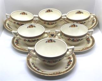 402 - Set of W.H. Grindley "Ivory" Cups & Saucers (12pc)