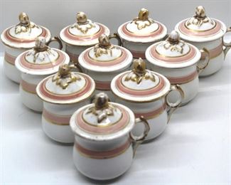 416 - Set of 10 Cups with Lids - 4" tall