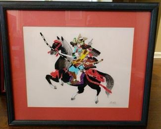 Ann Avery Smith created this beautiful Samurai on horse artwork with her Bunka Japanese embroidery needlework skills.

https://ctbids.com/#!/description/share/752910