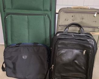 Large suit case, smaller suitcase, a travel bag and computer bag. All fit inside the large suitcase. That one measures 18" x 12" x 29". https://ctbids.com/#!/description/share/753061


