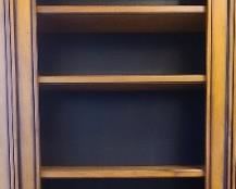 Gorgeous wooden five shelf bookcase with two shelf cabinet underneath. Had bar across because it was part of a unit with a ladder. However only this shelf unit is being sold. Measures 32" x 14" x 93".

https://ctbids.com/#!/description/share/752900