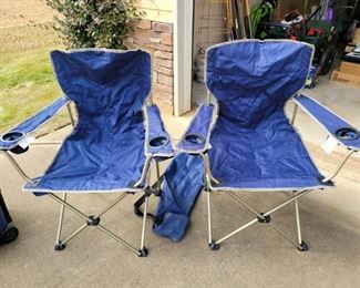 Everything you need to sit out in the backyard. Glass Table 36x20x17.5 Tall , 2 Folding Camping Chairs, Coleman Cooler On Wheels and a bird house so you can watch the wildlife.

https://ctbids.com/#!/description/share/753029