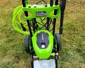 Greenworks 2000 PSI Electric Pressure Washer Like New Condition With Attachments.

https://ctbids.com/#!/description/share/753016