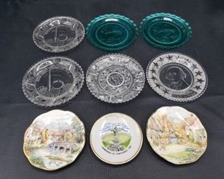 Set of nine butter dishes measures 3"L. Includes George Washington, birds and other scenic decor.
https://ctbids.com/#!/description/share/753004
