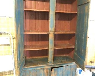 Vintage pine beadboard cupboard 