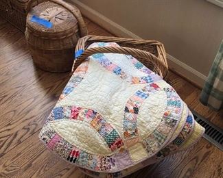 Vintage double wedding band quilt