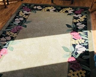 5x7 floral wool rug 