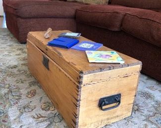 Vintage pine storage chest 