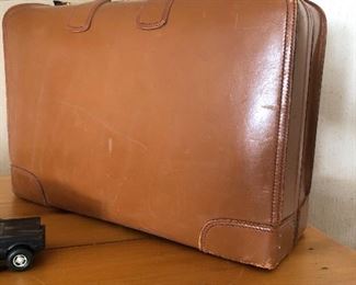 Vintage Cross leather luggage 