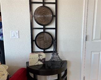 Unique wall art and decorative table