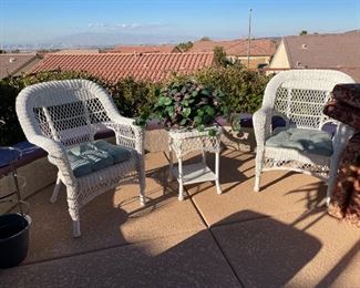 Rattan chairs set