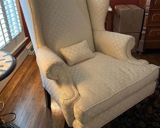 Lot 2: $175- Wing chair 44"H