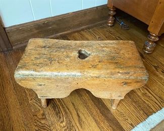 Lot 25: $45- Small stool 16"L x 7"W x 8"H