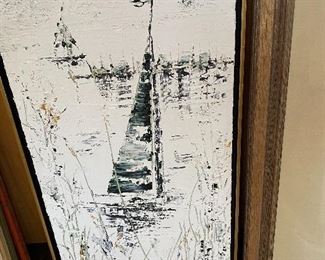 Lot 45: $125- Painting of sailboat