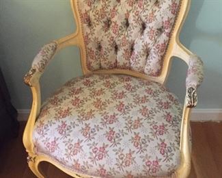 Tufted Floral Armchair.