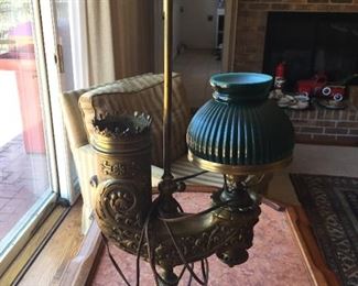 Ornate gas lamp style lamp.