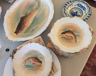 French Limoge Fish plates.