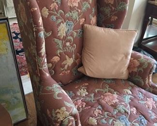 Floral armchair.