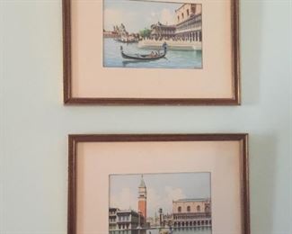 Pair of Venetian prints.