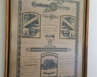 Framed Certificate.