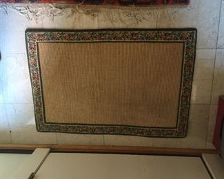 Sisal style rug with border.