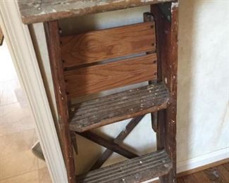 Old wood ladder.