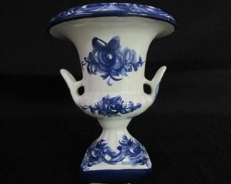 Blue/white urn vase Portugal