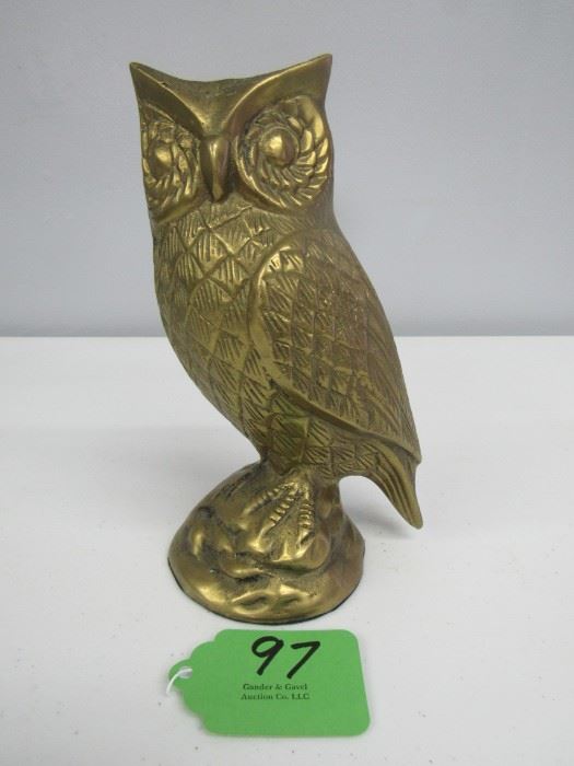 Solid brass owl