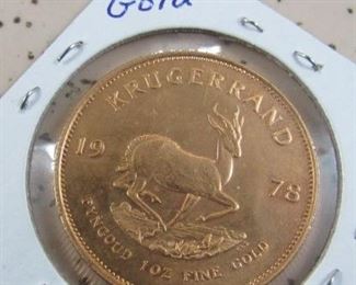1978 - 1 oz Fine Gold Krugerrand Coin