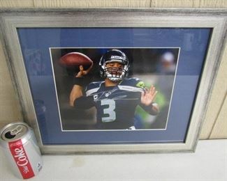 Russell Wilson Autographed Football Photo w/Certificate 