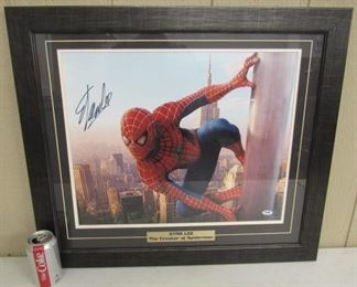 Stan Lee Autographed Spiderman Picture w/Certificate 