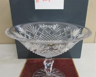 Waterford Crystal 10" Sullivan Compote - (We have More Waterford & Marquis Crystal Not Shown But In The Auction)
