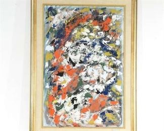 Modern Abstract Miguel Chavez Painting On Canvas