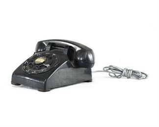 Vintage Bell Systems Black Tabletop Rotary Telephone