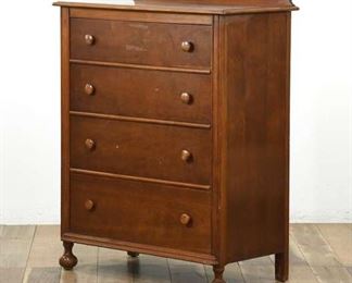 Limberts Antique Cherry Wood Tall 4-Drawer Dresser 