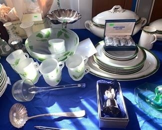 Frosted Christmas Nog/Punch Bowl and Boothe Alexandra China