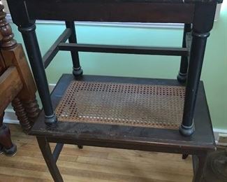 Caned sides or benches