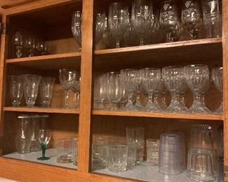 Glassware in kitchen area