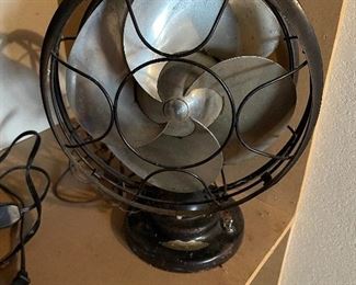 VTG 1937 Antique 10" Silver Swan fan 5250B