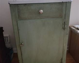 Antique Green Metal Surgical Table